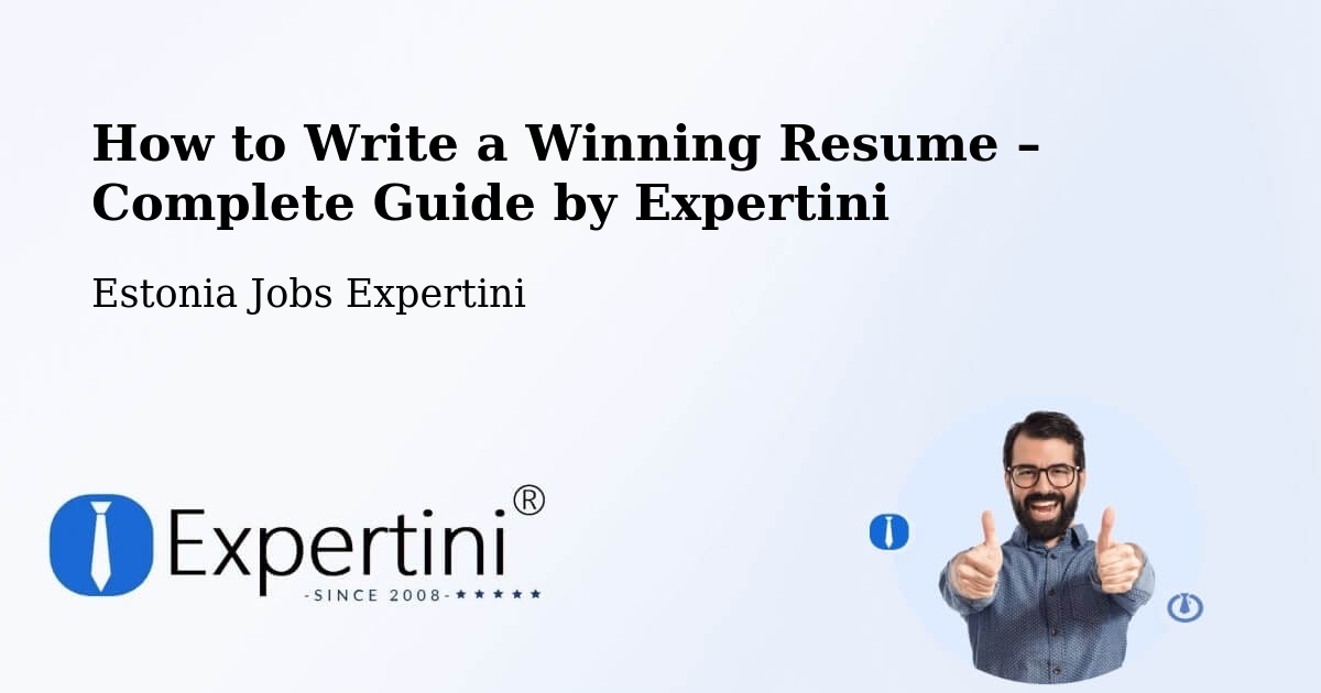 Resume Writing Guide for Job Seekers – Sauga - Sauga, Estonia Jobs Expertini